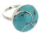 Southwest Silver And Turquoise Jewelry Ring Size 5-1/2 YS63431